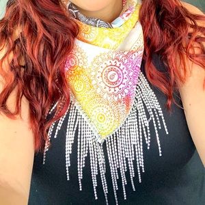 Paisley Summer color Blinged Bandana